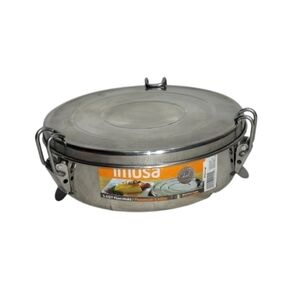 Silver Bakeware Round Metal Baking Dish